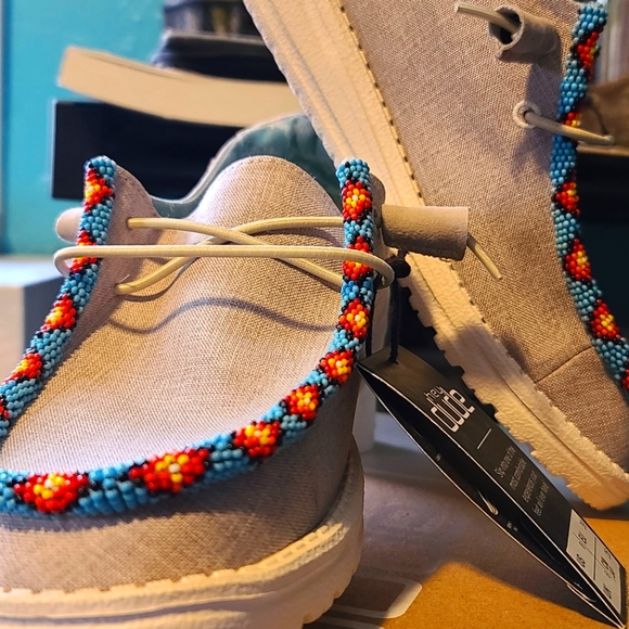 Shoes | Hand Beaded Hey Dudes | Poshmark